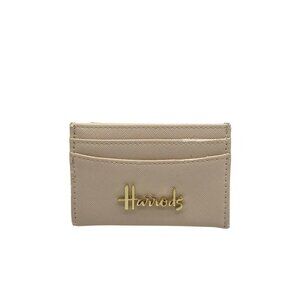 Harrods Vanilla Leather Card Wallet